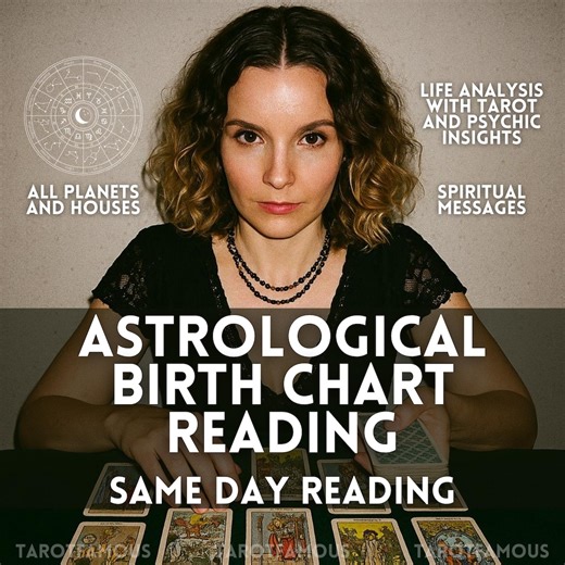 Detailed Astrological Birth Chart Reading With Psychic and Tarot Insights | Full Natal Chart Astrology & Life Guidance, Same Day Reading - Etsy