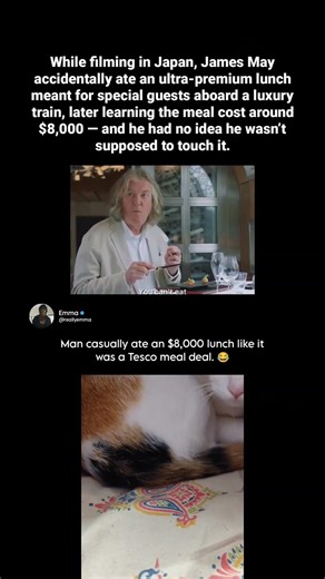 James May accidentally ate an ultra-premium lunch meant for special guests