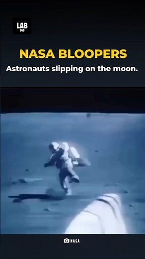 Moon Bloopers! Astronauts Slipping in Zero Gravity #shorts #lab360 #nasab #bloopers