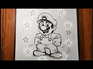 How to Draw Mario Step by Step | Full Drawing Tutorial 🎨
