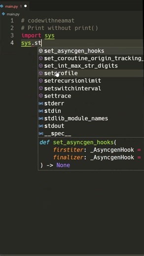Stop Using Print() Function In Python #shorts