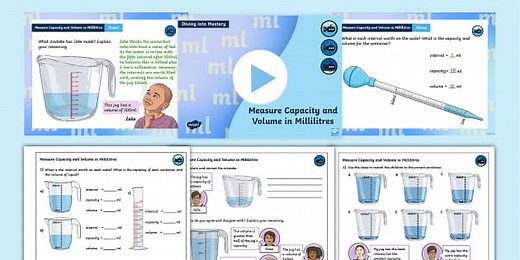 Year 3 Diving into Mastery: Step 7 Measure Capacity and Volume in Millilitres Teaching Pack