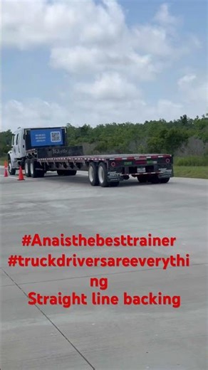 Straight line backing 18 wheeler