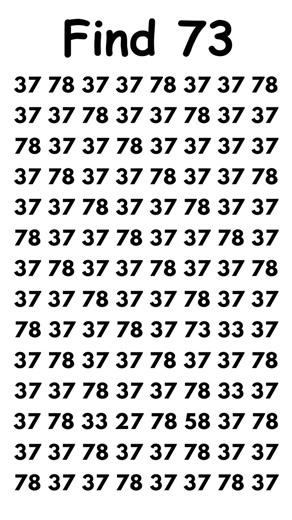 Find 73 👀 Only 1% Can Spot It