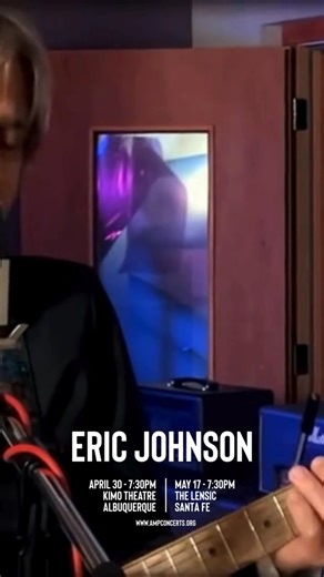 Eric Johnson brings the Texaphonic Tour 2026 to New Mexico. 🎸✨ One of the most outstanding instrumentalists in rock for over 40 years, the Texas guitar legend was already a master before his first album—and his live shows remain pure magic. Eric Johnson April 30, 2026 • 7:30 PM KiMo Theatre • Albuquerque KiMo Theatre May 17, 2026 • 7:30 PM The Lensic • Santa Fe Lensic Performing Arts Center 🎟️ https://www.ampconcerts.org/tag/Eric Johnson #AMPConcerts #EricJohnson #LiveMusic | AMP Concerts