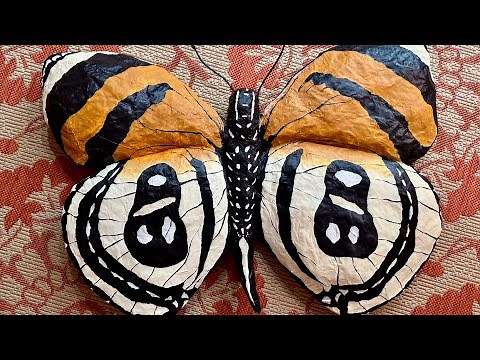 Large Sculpture Paper Mache Butterfly | Mom Who Does Things