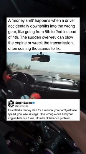 What’s a “Money Shift”? #car #engine #facts