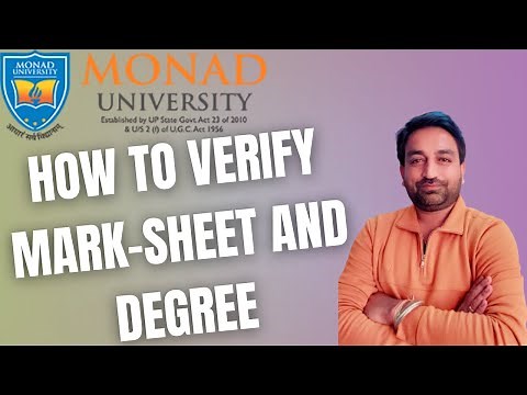 Step-by-Step Guide to Verifying Marksheet and Degree from Monad University #monaduniversity