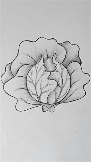 How to draw Cabbage #Art #Drawing #Winter #Cabbage #PencilSketch #HowToDraw #Love #FbReels #Shorts #Tranding #ForYouPage #Artist #ArtWork #VisualArt | Tahmina Art Gallery