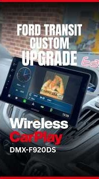 Ford Transit Custom Van Gets 9" HD Wireless CarPlay Screen KENWOOD DMX-F920DS #ford #carplay
