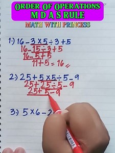 Order Of Operations || M D A S RULE #math #mathwithprincess #mathviral #mathlessons #mathematics #mathreview #mathtricks #OrderOfOperations | Math with Princess