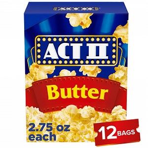 Act II Butter Microwave Popcorn, 2.75 oz., 12-Count Bags