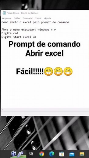 Prompt de comando - abrir Excel (cmd)