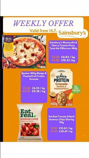 Sainsbury's - Offers 14/07 - 10/08