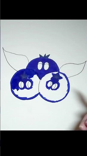 How To Draw Blueberries!