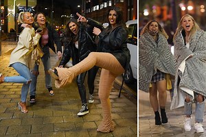 Bank Holiday weekend begins as revellers brave the cold to party