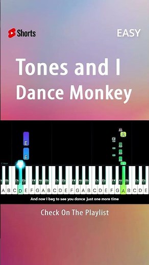 Tones and I - Dance Monkey - EASY Piano TUTORIAL by Piano Fun Play #shorts