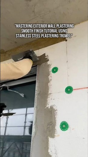 Mastering Exterior Wall Plastering | Smooth Finish Tutorial Using Stainless Steel Plastering Trowel