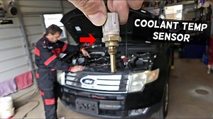 COOLANT TEMPERATURE SENSOR LOCATION REPLACEMENT 3.5 FORD EDGE FLEX TAURUS FUSION LINCOLN MKX MKZ In this video we will show you where the coolant temperature sensor is located and we will explain how to replace the coolant temperature sensor on Ford with 3.5 or 3.7 v6 engine. If you need to replace the coolant temperature sensor we will show you how to do that on Ford Edge but this same design is used in many models where the 3.5 3.7 v6 engine is used. We demonstrated how to remove and replace c