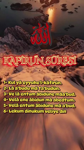 Kafirun Süresi Anlamı ve Yazılışı