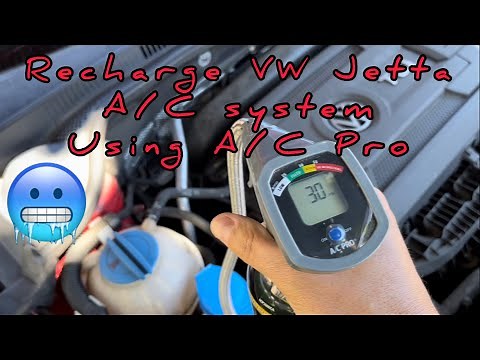 How to recharge VW Jetta A/C system using A/C Pro R134a - DIY