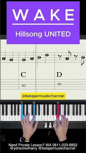 Quick Tutorial • WAKE - Hillsong United #belajarmusikchannel #hillsongunited #pianotutorial