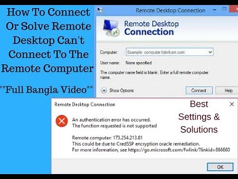 How To Connect Or Solve Remote Desktop Can't Connect To The Remote Computer