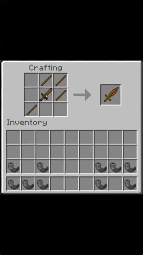 crafting custom wood sword #minecraft #shorts #youtube