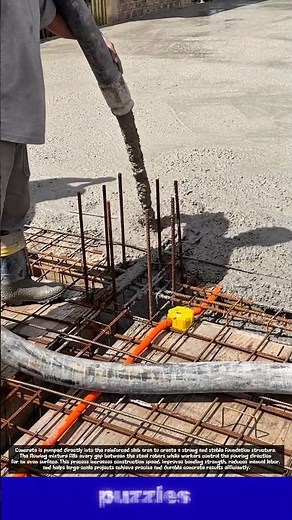 Amazing Concrete Pumping Process for Strong Building Foundations #construction