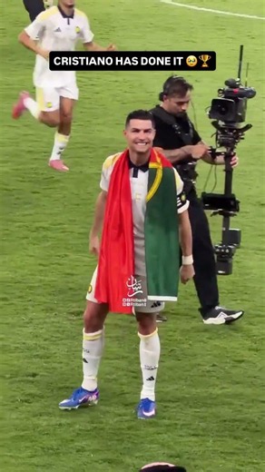 Look at Cristiano Ronaldo’s eyes after scoring a brace to win the Saudi League for Al Nassr 😳🐐🏆