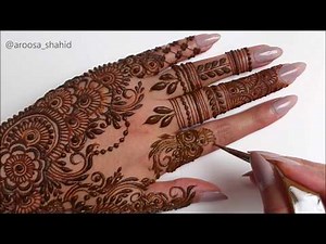 Intricate back hand Eid Mehndi Design | Doing my own henna for Eid 2020