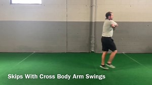 Skips With Cross Body Arm Swings