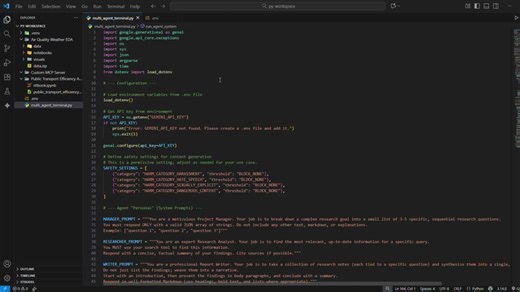 A Multi-Agent Research System (Terminal Version)It’s a Python-based setup that lets you run multiple research agents right from your terminal. Just set up a virtual environment, plug in your Gemini… | Swastik Patel