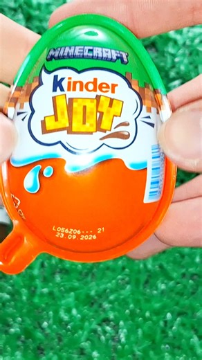 kinder joy minecraft toy unboxing #shorts #minecraft #kinderjoy