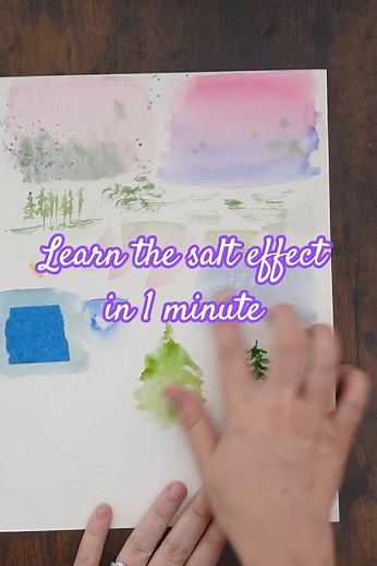 Watercolor Technique - Salt Effect #art #watercolor #watercolortechniques