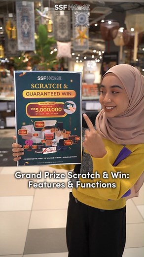 🌟 Unlock endless possibilities with SSFHOME's Scratch & Win Grand Prizes! What will you win today? Get scratching and find out! 💫💰 Want to know more about SSFHOME VIP membership? Find out all the details here: https://ssfhome.com/ssf-membership-program/ Shop 24/7 here: https://ssfhome.com/ Discover the world of SSFHOME at a store near you!: https://ssfhome.com/find-nearest-outlet/ #ssfhome #ssfhomemalaysia | SSFHOME Malaysia