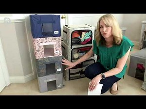 Periea S/3 Collapsible Small, Medium and Large Storage Boxes on QVC