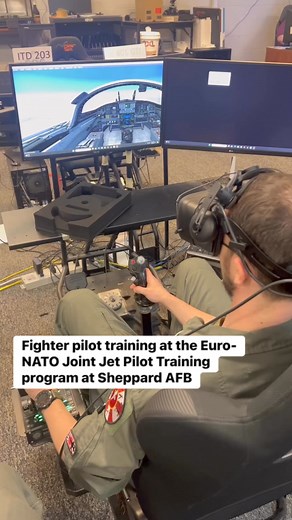 Fighter pilot training with the Euro-NATO Joint Jet Pilot Training (ENJJPT) at Sheppard Air Force Base. Immersive Training Devices are one of many aspects of a student’s 55-week, three-phased training regimen. ‼️READ OUR FULL STORY VISITING & FLYING WITH THEM HERE ➡️ https://avgeekery.com/intercepting-the-solar-eclipse-in-t-38s-with-the-usaf/ | Avgeekery.com