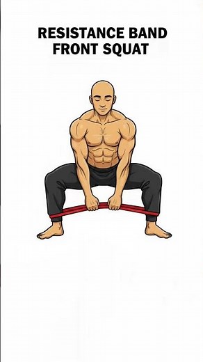 Resistance Band Front Squat