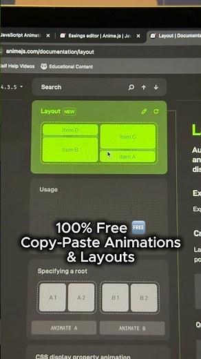 How to find free website animations and layouts
