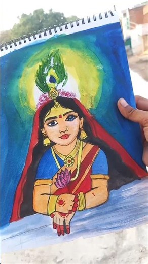 easy Radha ji painting