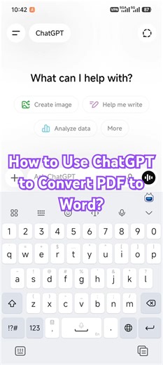 How to Use ChatGPT to Convert PDF to Word?