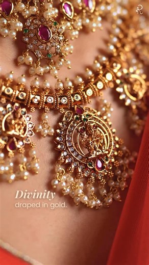 Rubans Jewellery on Instagram: "Rooted in heritage, shining in gold. Temple jewellery that celebrates every divine detail. 🌸 Shop the look - draped in elegance, made to shine. ✨ #Rubans #RubansJewellery #DrapedInGold #TempleTreasures #GoldGoddess #TraditionalCharm #RubansSale #JewelleryLove #EthnicElegance #ShopNow #LuxuryInTradition #FestiveEdit #IndianJewellery #RubansStyle"