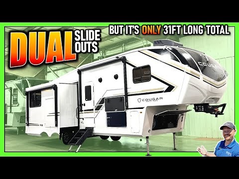 WIDE OPEN Living & King Bed in only 30ft! 2026 Cougar 26RKE Couple's Fifth Wheel by Keystone RV