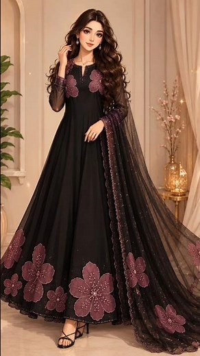Latest Black Maxi Designs 2026 | Elegant Party Wear & Wedding Maxi Dresses | Black Dress Collection