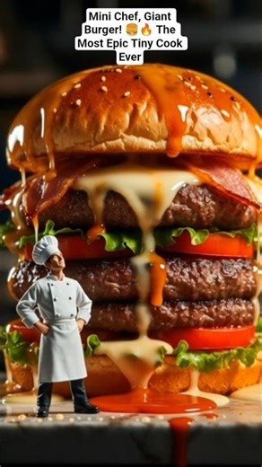 [AI] Mini Chef,Giant Burger,The Most Epic Tiny Cook Ever ‼️