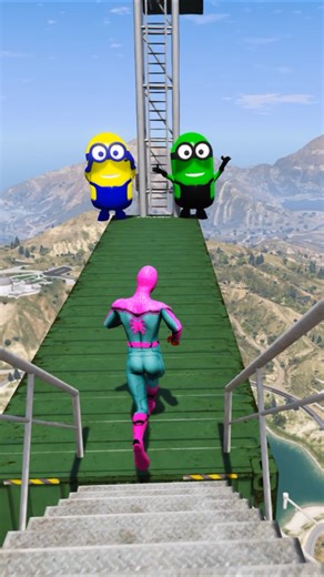 GTA 5 Epic Water Ragdolls Spiderman Jump/Fails Ep 1 #shorts​