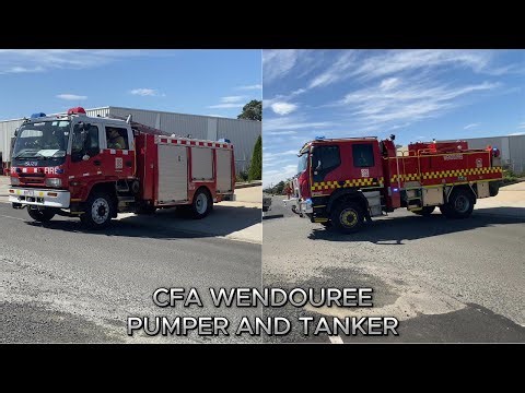 CFA Wendouree Pumper and Tanker Responding Code 1