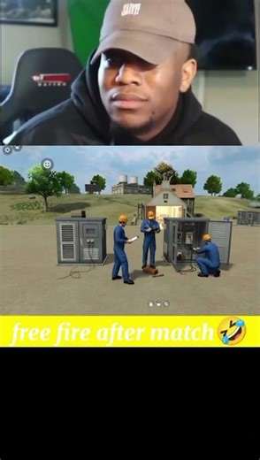 free fire after match 😂", suggesting this is a humorous take on what the