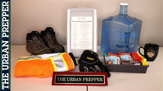 Emergency workplace kit with basic office supplies explained